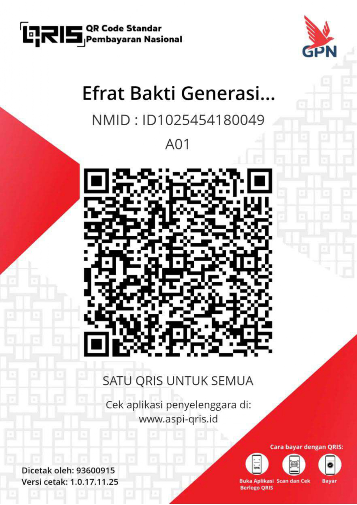 QRIS Yayasan EBGM untuk kesempatan menabur